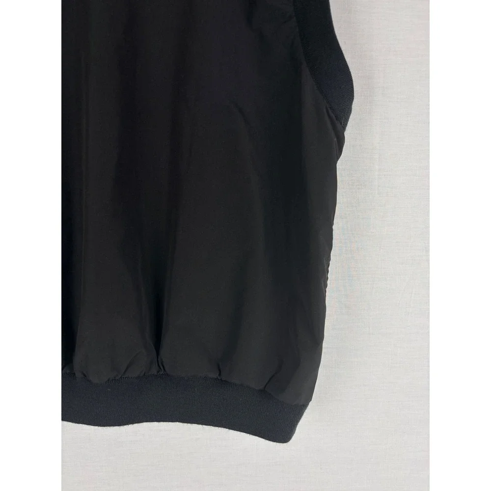 Tri-Mountain Mens Palm Springs Windbreaker Vest Black V-Neck Golf Pullover Small